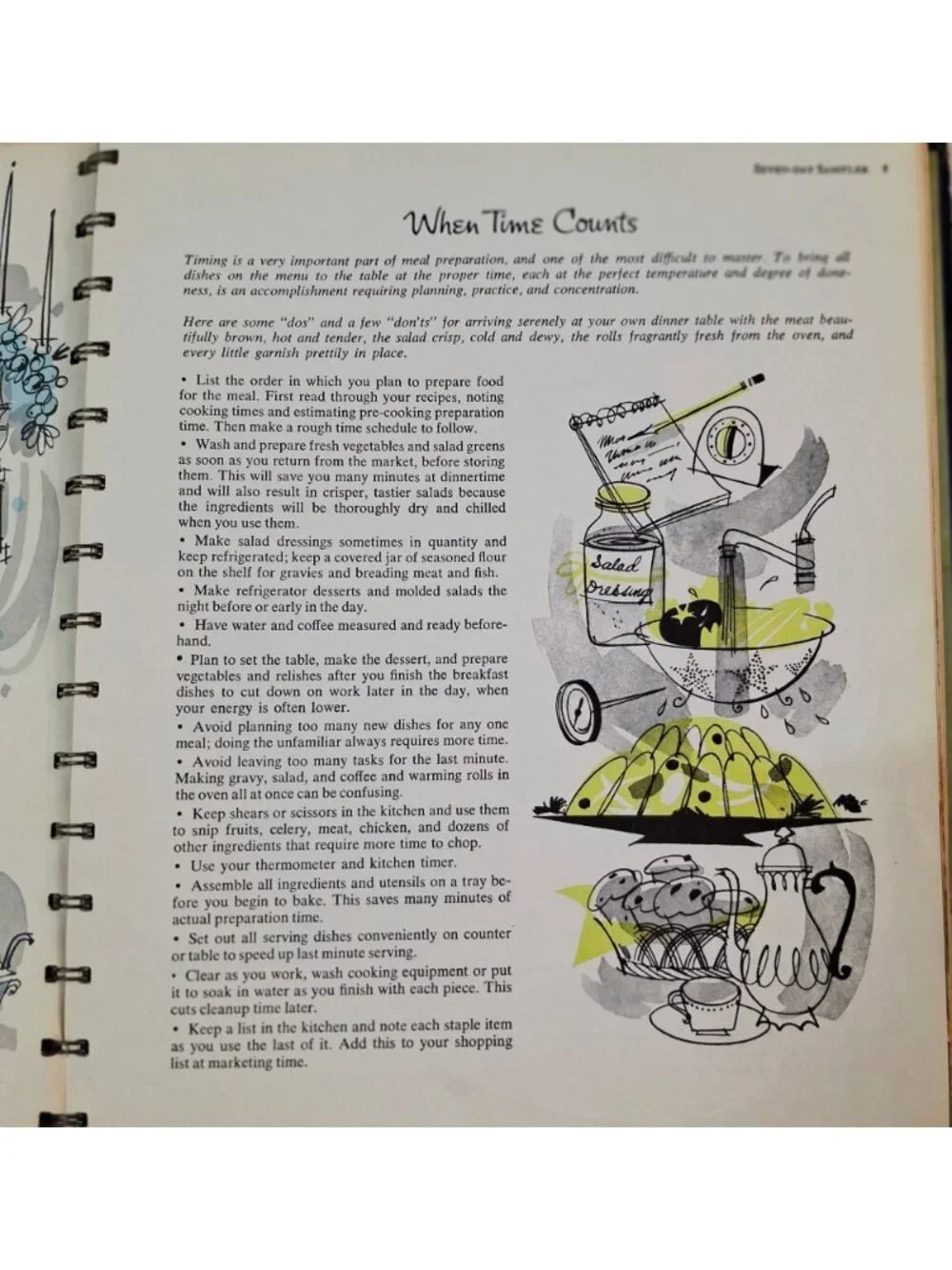 Betty Crockers New Dinner For Two Cookbook 1st Edition 1964 Spiral-Bound